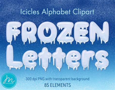 Icicles White Ice Font Frozen Letters Ice Font Cool Font - Etsy