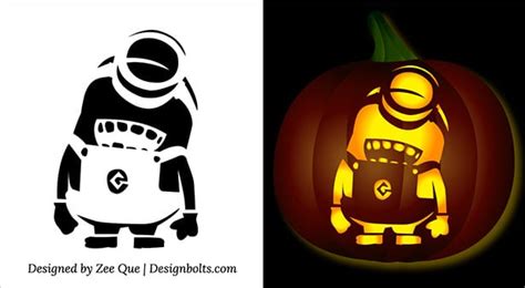 10 Best Free Minion Pumpkin Carving Stencils / Patterns & Ideas for ...