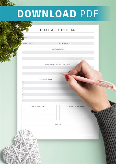 Download Printable Goal Action Plan - Original Style PDF