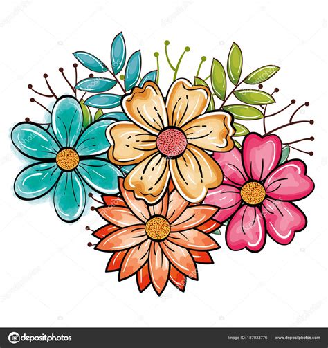 Beautiful flowers design — Stock Vector © yupiramos #187033776