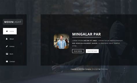 Moonlight - Free HTML5 One Page Bootstrap Template for Portfolio and ...