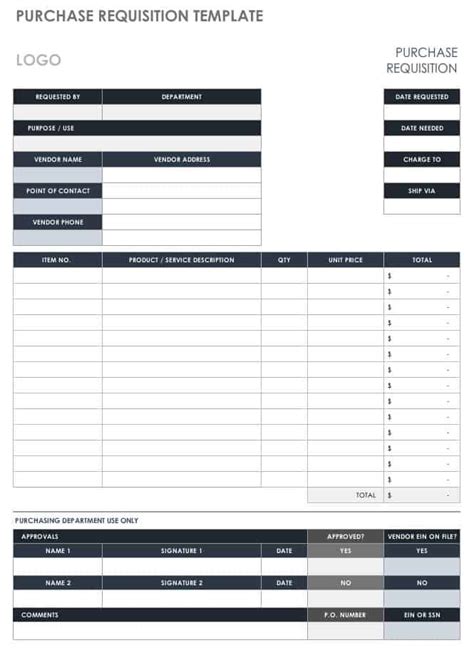 14 Purchase Requisition Template Excel - Excel Templates