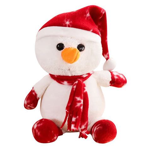 10 Inches New Fun Xmas Toy Stuffed Plush Snowball Snowman Plush Animal ...