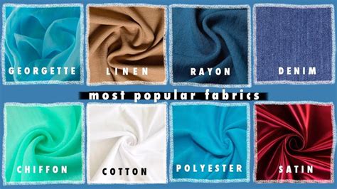 Fabric Types - Material for Sewing | Learning About Fabrics 2020 | Most ... | Fabric, Interior ...