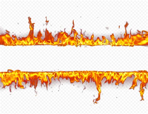 Cartoon Flames Border - canvas-bonkers