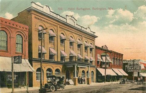 Wisconsin, WI, Burlington, Hotel Burlington Early Postcard ...