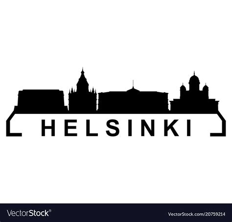 Helsinki skyline Royalty Free Vector Image - VectorStock