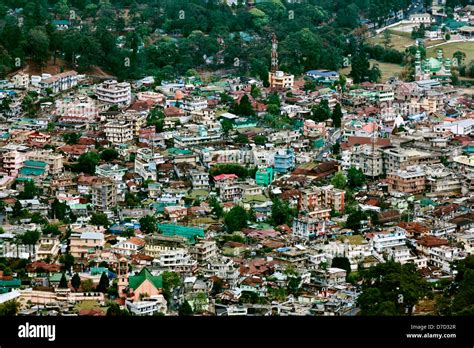 Aerial shot of Shillong city from the view point Stock Photo - Alamy