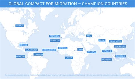 Champion countries Initiative - map | United Nations Network on Migration