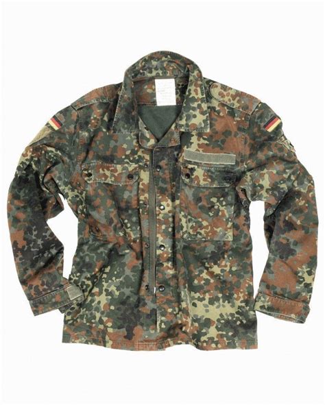 Genuine German army surplus flecktarn camo field jacket in a range of sizes - Surplus & Lost