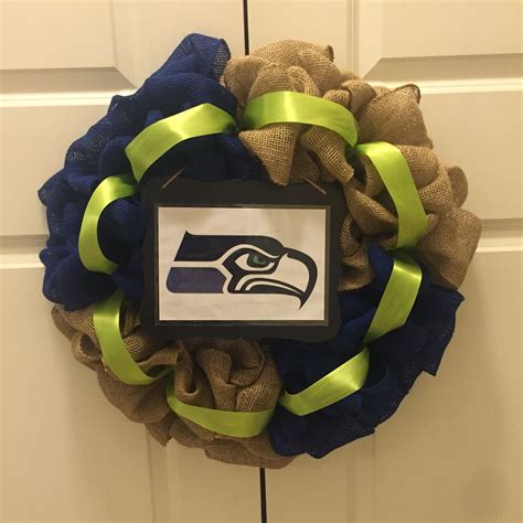 Seattle Seahawks wreath-$40 #TheOliveBranchWreathCompany | Wreaths ...