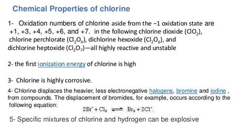 Physical Properties Of Chlorine - slideshare