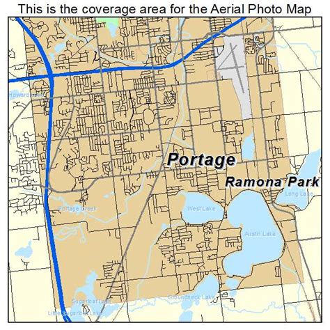 Aerial Photography Map of Portage, MI Michigan