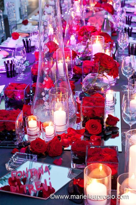 Pin by Brianna Pointer on Wedding | Red wedding decorations, Red centerpieces, Red purple wedding