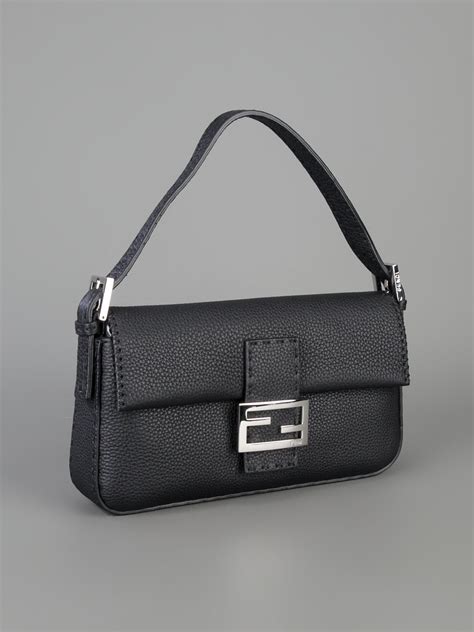 Lyst - Fendi Selleria Baguette Bag in Black