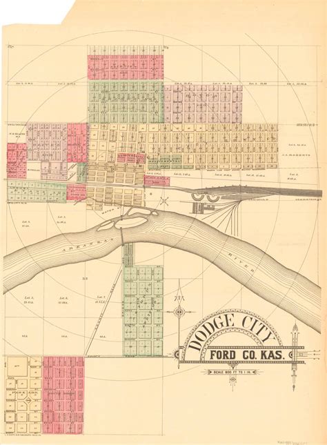 L.H. Evert's 1887 Map of Dodge City, Ford CO., Kansas - Art Source International