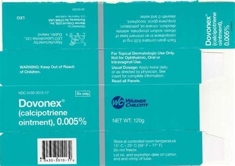 Dovonex Ointment - FDA prescribing information, side effects and uses