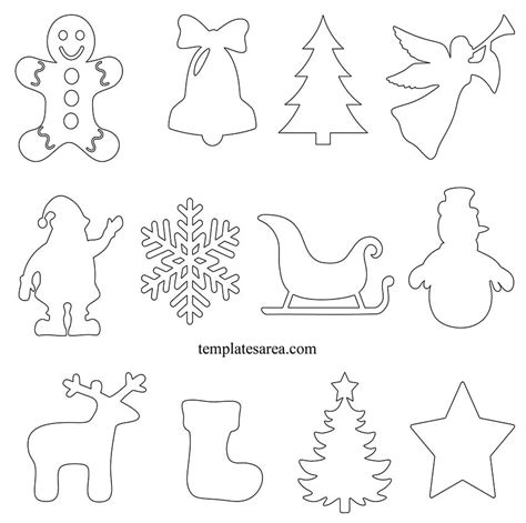 Free 12 Printable Christmas Ornament Shapes Templates - TemplatesArea