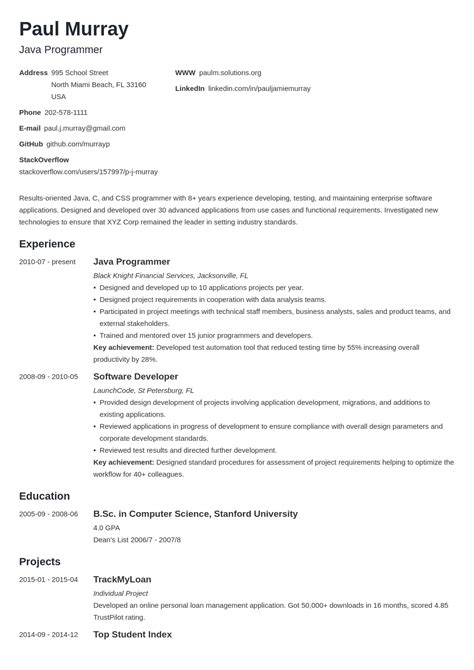 Programmer Resume Examples & Templates for 2024