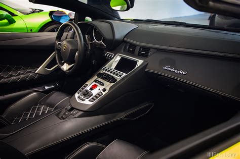 Black Leather Interior in Lamborghini Aventador - BenLevy.com