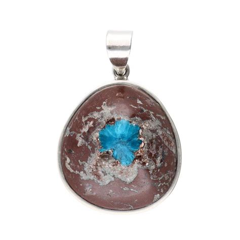 Cavansite pendant in Sterling Silver 925 (X36)