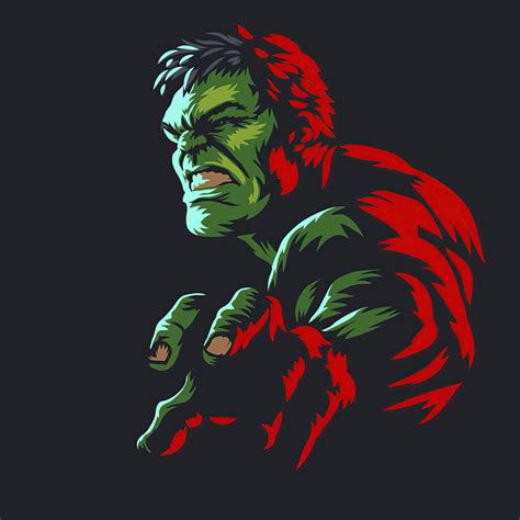 2048x2048 Hulk Minimal Art 4k Ipad Air HD 4k Wallpapers, Images ...