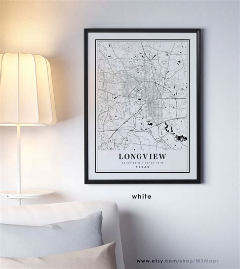 Longview Texas Map Longview TX Map Longview City Map - Etsy