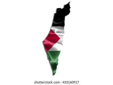 Flag Mappalestine Country On White Background Stock Illustration ...