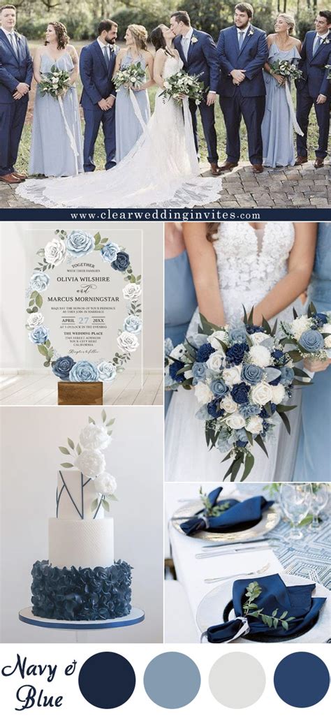 10 Most Popular Navy Blue Wedding Color Palette Ideas For 2023 | Blue themed wedding, Wedding ...