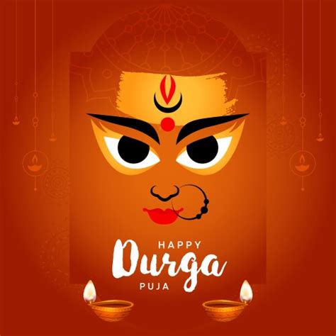 Happy durga puja banner design Royalty Free Vector Image