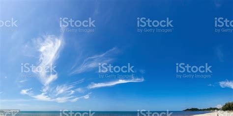 Beach Sky Panorama Wind Blowing Clouds Stock Photo - Download Image Now ...