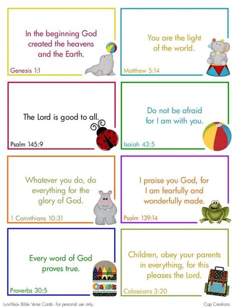 Printable Bible Verses For Toddlers