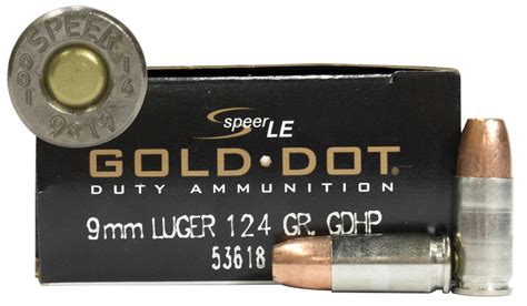 Speer 9mm Luger 124 gr HP Gold Dot Law Enforcement Duty 50/Box | Sportsman's Outdoor Superstore