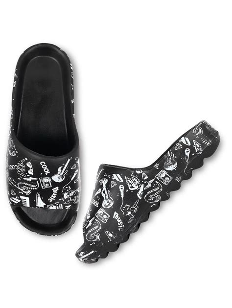 Buy online Black Croslite Slip On Flip Flops from Slippers, Flip Flops & Sliders for Men by ...