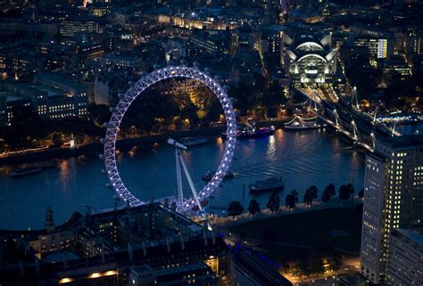 London Eye | London night, London, Aerial photography