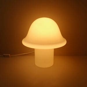 Peill & Putzler Very Large XL Mushroom Lamp Milk White Glass Table Desk Lamp German 1980s Design ...