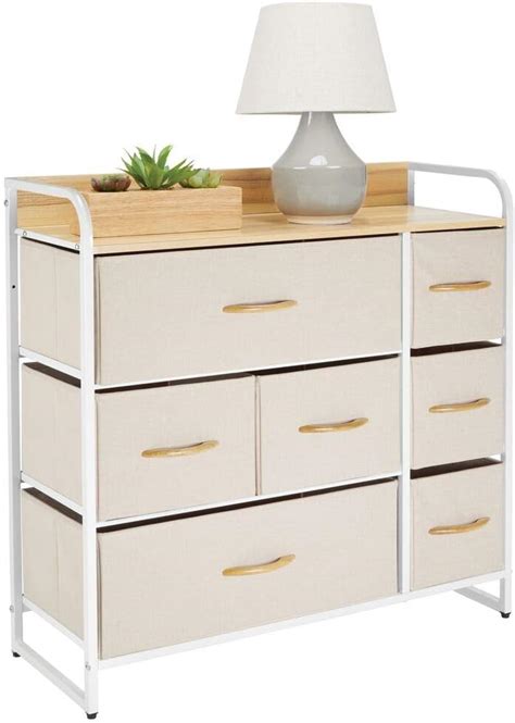 mDesign Wide Chest of Drawers — Bedroom Storage Drawers for Clothes, Socks and More — Landing ...