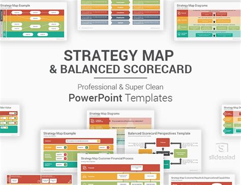 Strategy Map and Balanced Scorecard PowerPoint Templates - SlideSalad