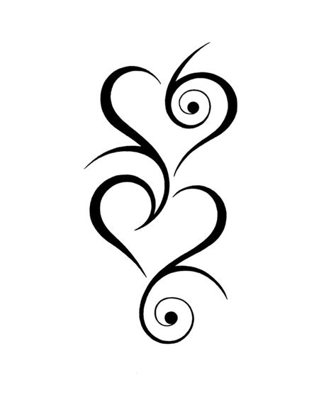 Swirl Heart Tattoo - ClipArt Best