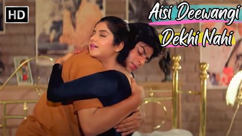 Aisi Deewangi Dekhi Nahi | Divya Bharti, Shahrukh Khan | Hit Love Songs ...