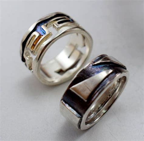 Handmade Massive Silver Bands Manly Rings Silver Ring | Silver ring designs, Contemporary ...