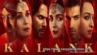 KALANK TITLE SONG PIANO NOTES - Arijit Singh