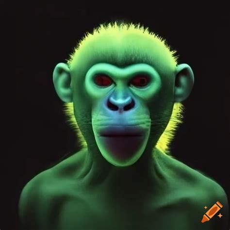 Fluorescent monkey on Craiyon