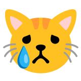 😿 Crying Cat Emoji – Meaning and Pictures – 📕 EmojiGuide