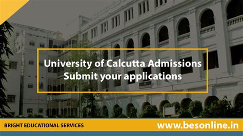 University of Calcutta Admissions submit your applications - Bright ...