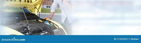 Broken car repair stock image. Image of repairing, mover - 117613317