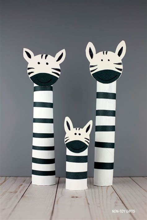 Paper Roll Zebra Craft For Kids - Recycled ZOO Animal Craft | Zebra ...