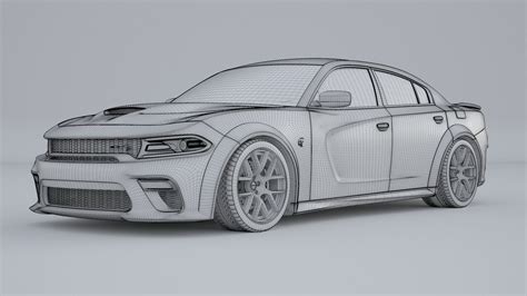 DODGE charger hellcat widebody 2020 3D model | CGTrader