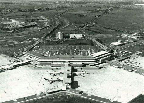 an aerial view of the airport and surrounding buildings