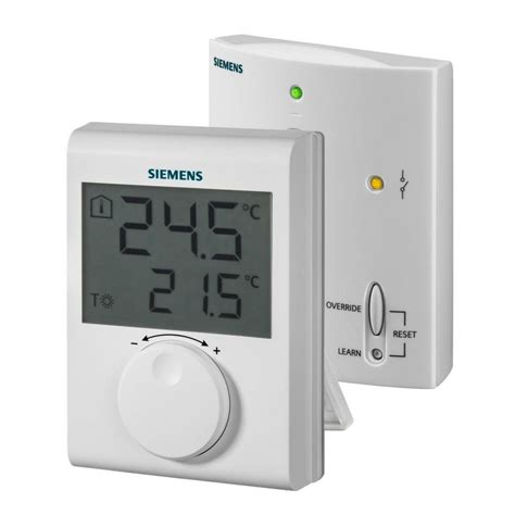 Thermostat d'ambiance sans fil RDH10RF/SET + récepteur SIEMENS | Bricozor